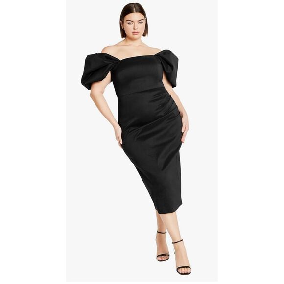 City Chic Women's Cocktail Dress-Elyse - 16 - Picture 1 of 8
